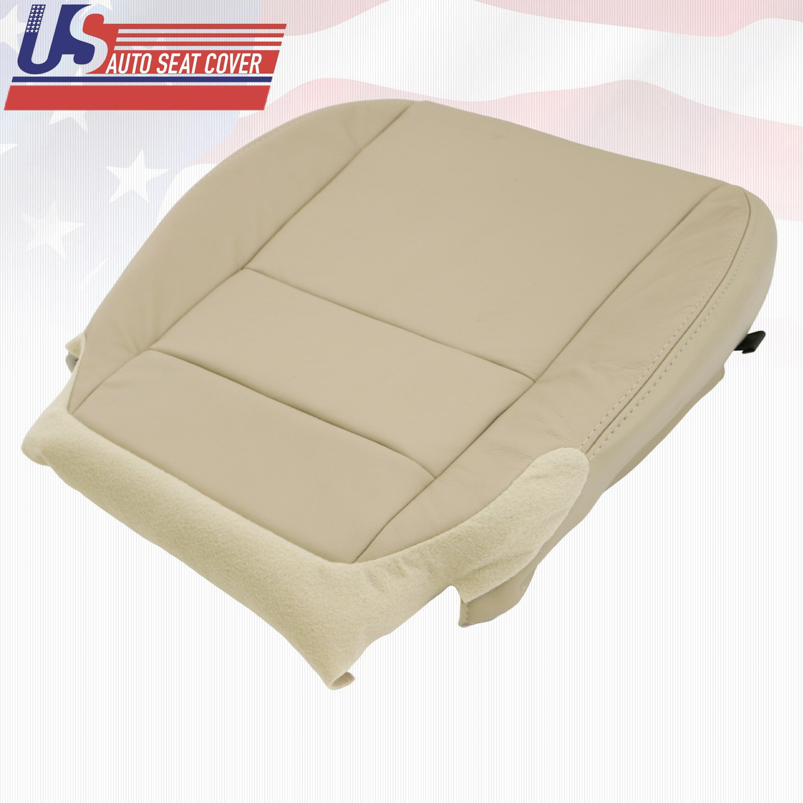 Fits 2007 - 2012 Acura MDX Driver Lower Genuine Leather Seat Cover in shade TAN