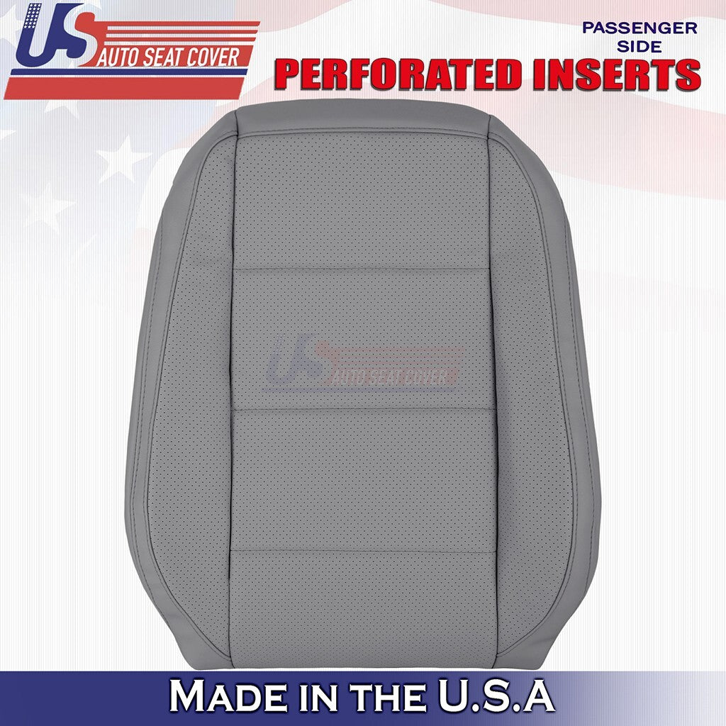 2006-2010 Fits Volkswagen Jetta Driver Top &Bottom Perforated Leather Cover Gray