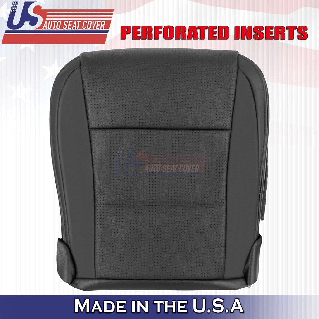2013 to 2018 For Lexus ES350 Driver Bottom & Top Perforated Leather Cover Black