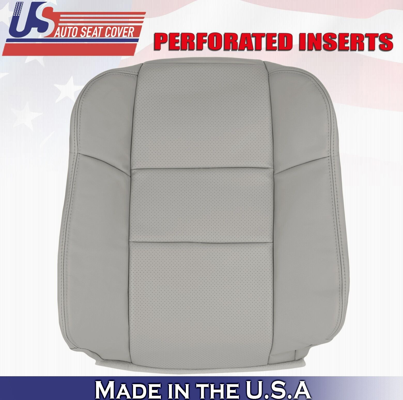 2011 2012 For Acura RDX Driver Top Perforated Synthetic Leather Seat Cover Gray