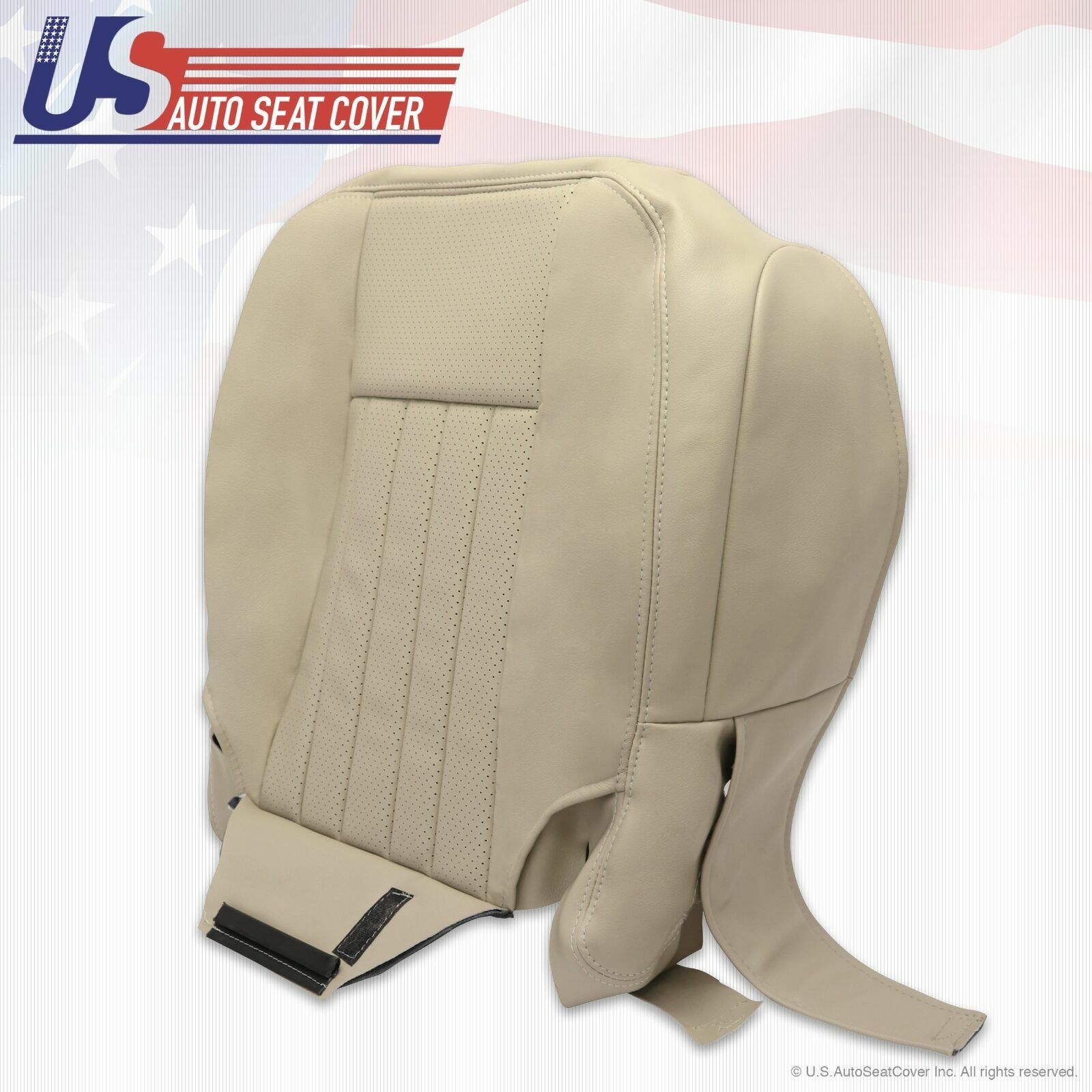 2003 Lincoln Navigator 4WD Driver Side Bottom Leather Seat Cover Perforated TAN