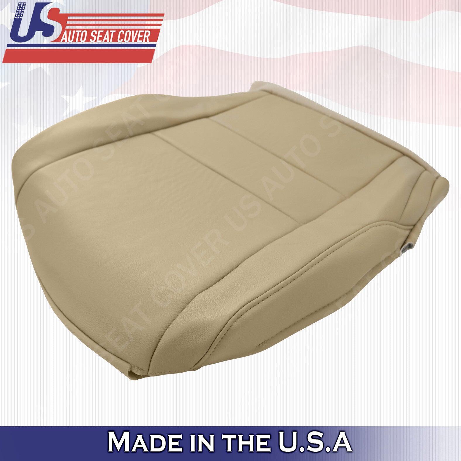 Fits 2007 to 2011 Honda CR-V Driver Bottom Replacement Leather Seat Cover "Tan"