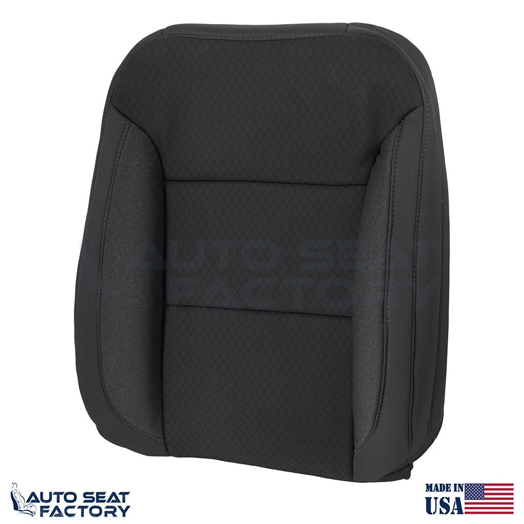Replacement 2019 - 2023 GMC Sierra Driver Side Top Black Cloth Seat Cover