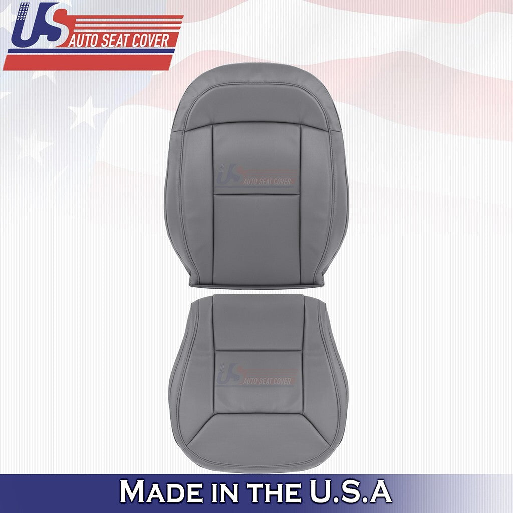 2014 to 2024 For Dodge Ram ProMaster Driver Top & Bottom Vinyl Seat Cover Gray