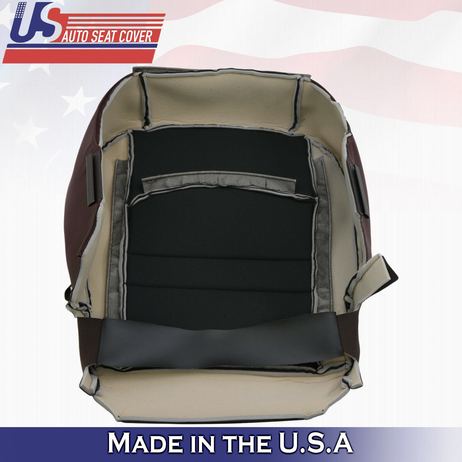 2013 to 2018 For Dodge Ram 4500 SLT Passenger Top Bottom Cloth Seat Covers Brown