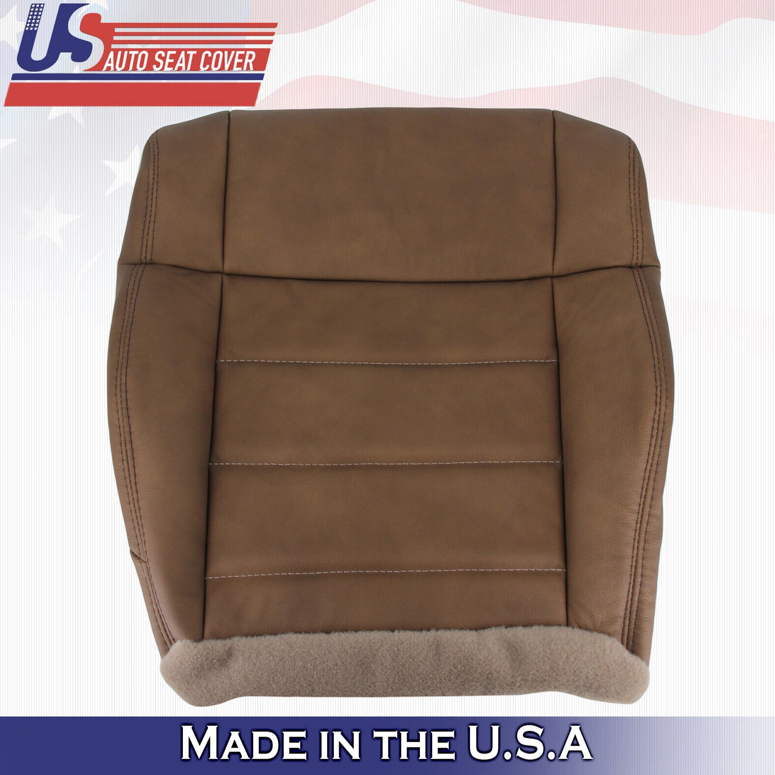 2007 - 2010 Fits for Jeep Wrangler Rubicon Passenger Bottom Leather Cover Dk Tan