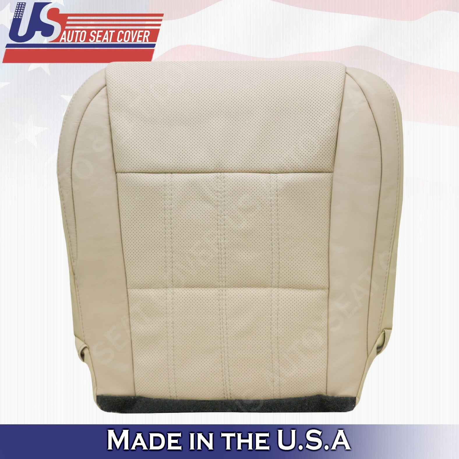2013-2018 For Lexus ES350 Passenger Bottom Perforated Leather Seat Cover Tan