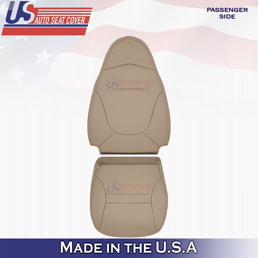 Passenger Bottom &Top Leather Seat Cover Tan Fits 1997 1998 Ford F150 Lariat