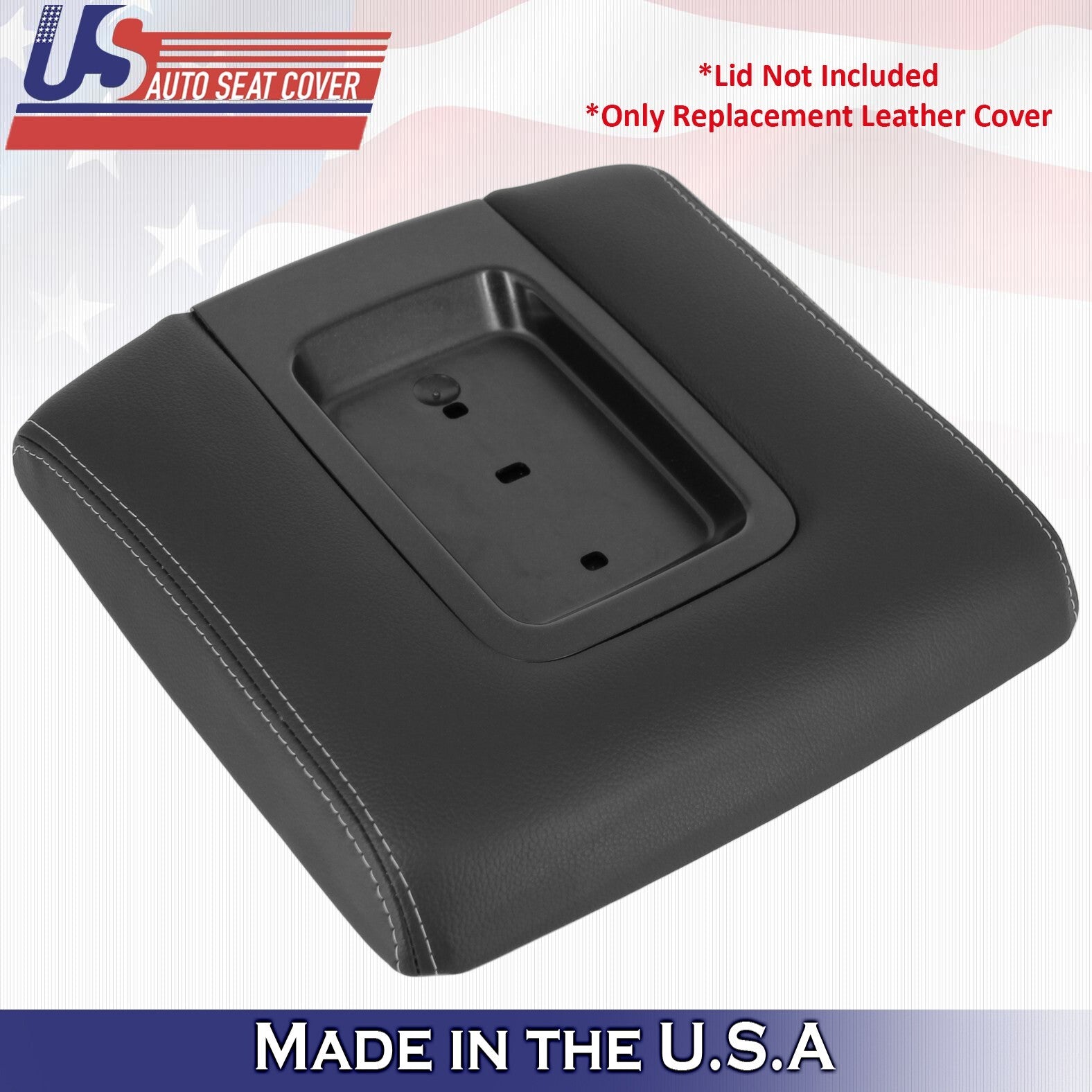 2014 2015 2016 2017 2018 2019 For Chevy Silverado Center Console Lid Cover Black