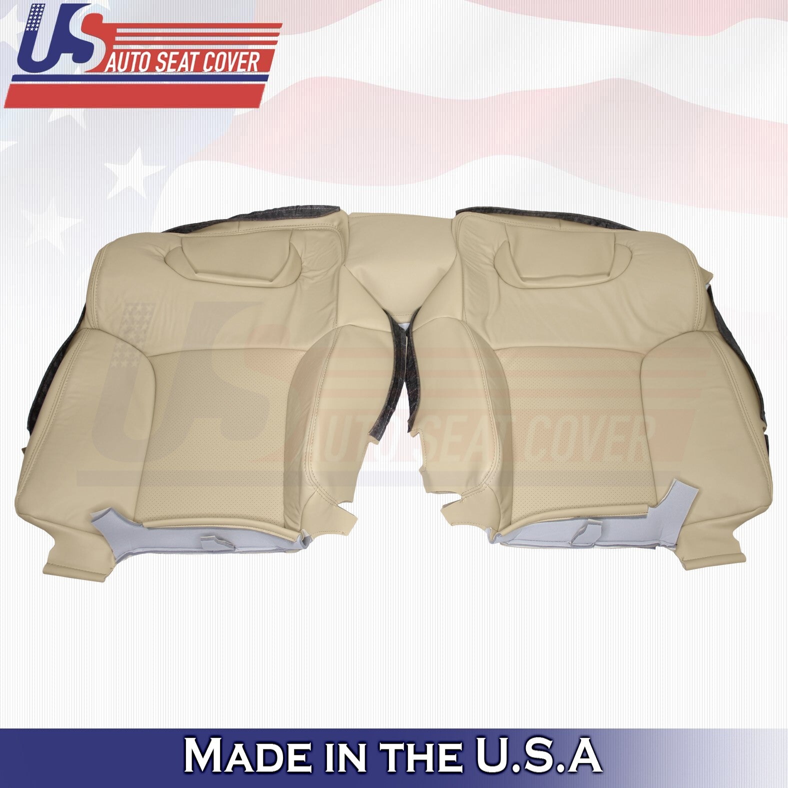2011 For Lexus GS300 GS350 2nd Row Top & Bottom Perforated Leather Covers Tan