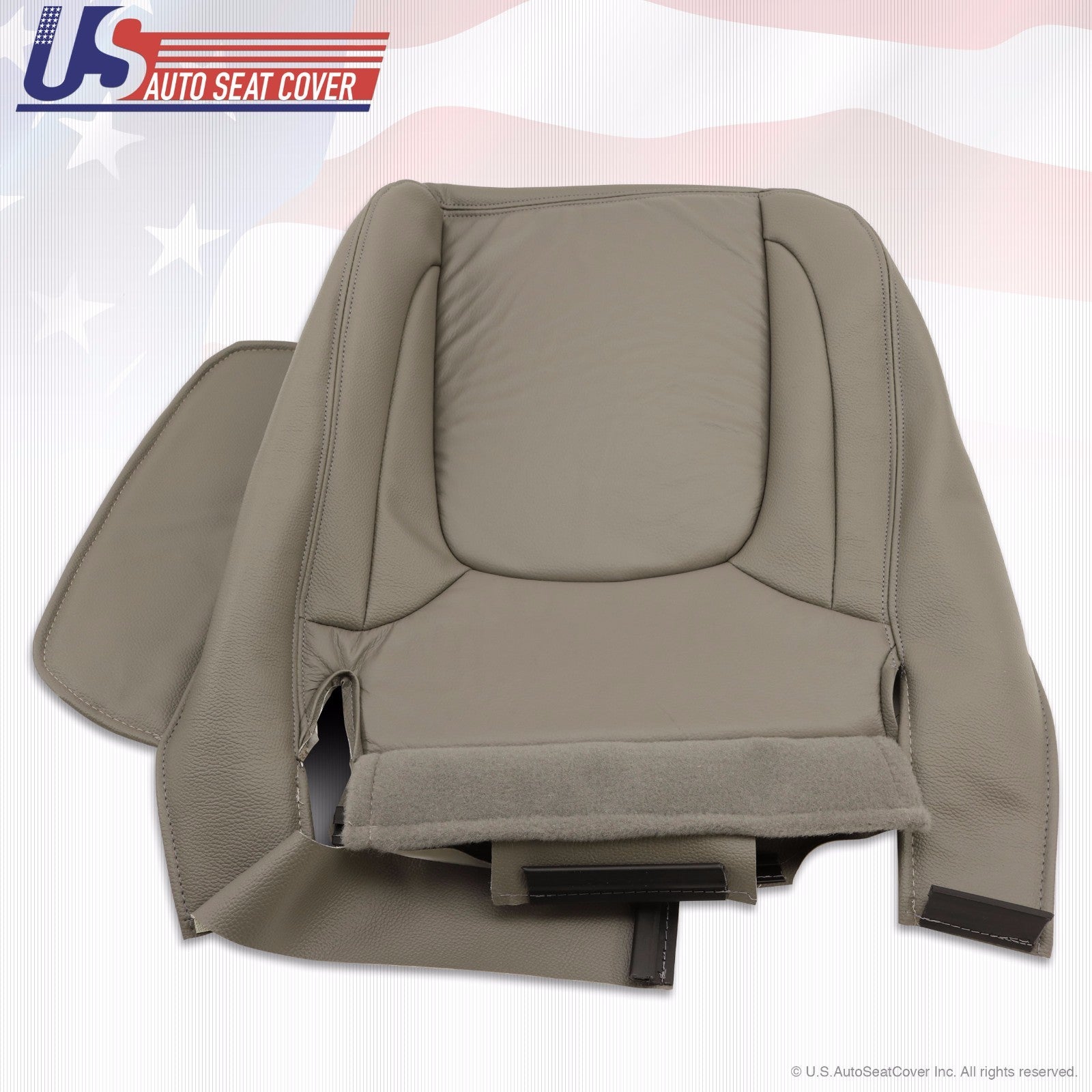 2004 Fits Dodge Ram Laramie Driver Bottom Replacement Leather Seat Cover Taupe