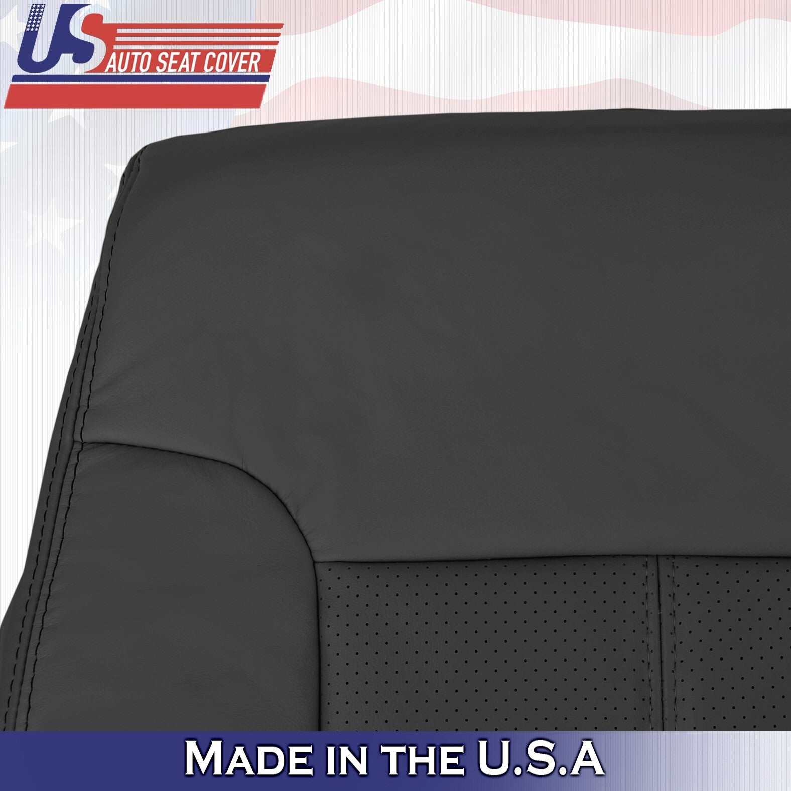 2013 2014 For Ford F450 F550 Lariat Driver Passenger Top Leather Seat Covers BLK