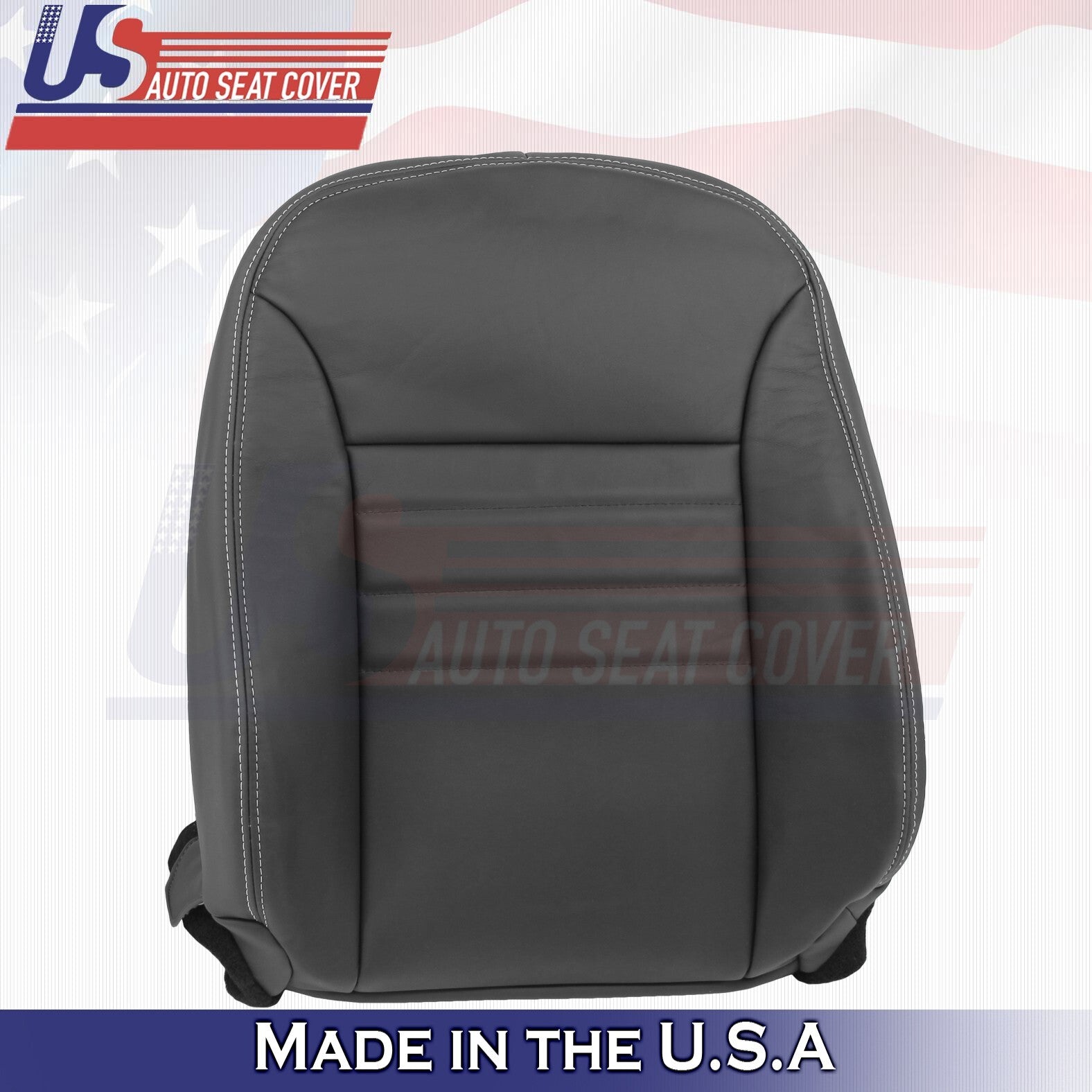 2013 2014 For Dodge Charger SXT Front Passenger Top Leather Seat Cover Black