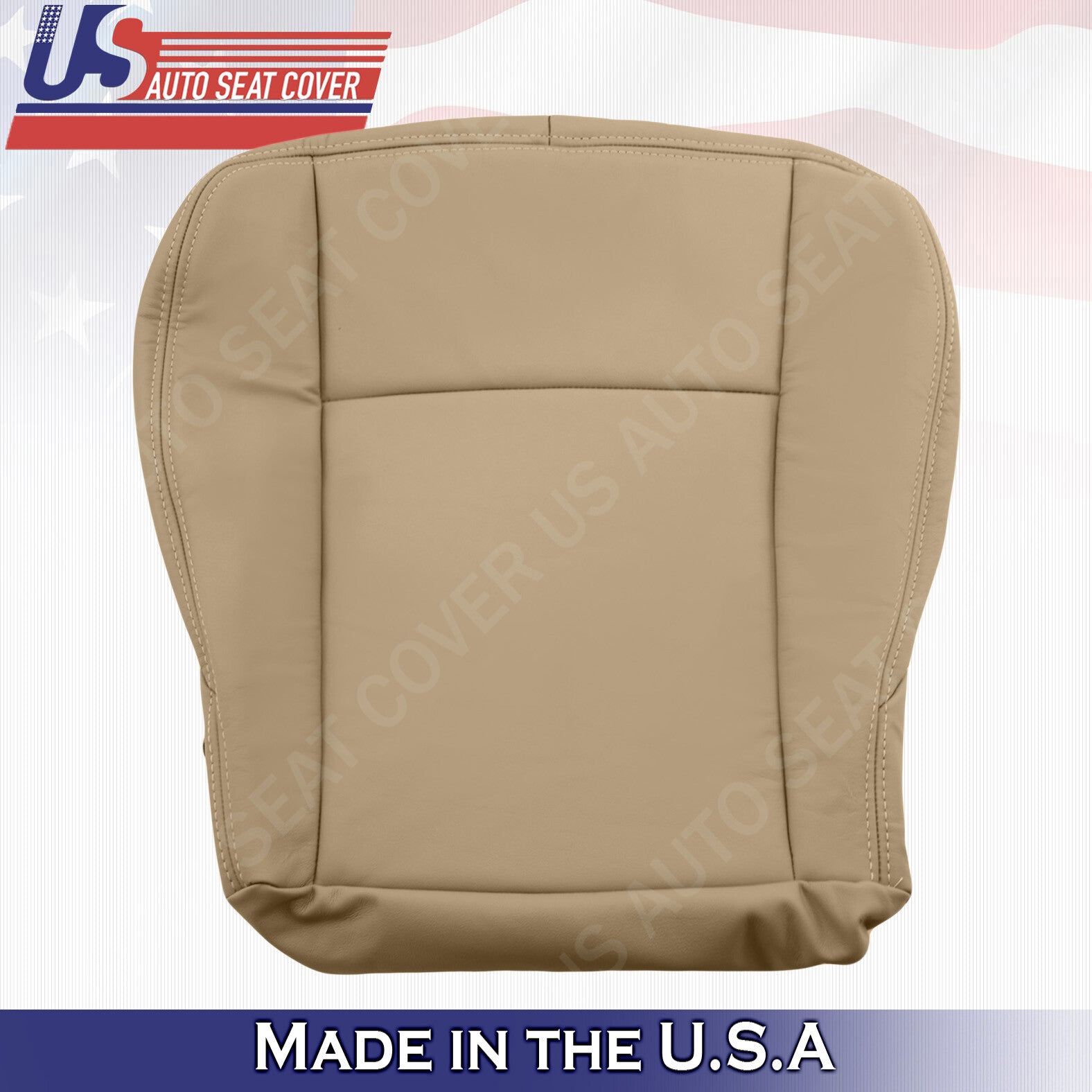 DRIVER PASSENGER Bottom Leather Seat Cover for 2003-2007 Cadillac CTS In "TAN"