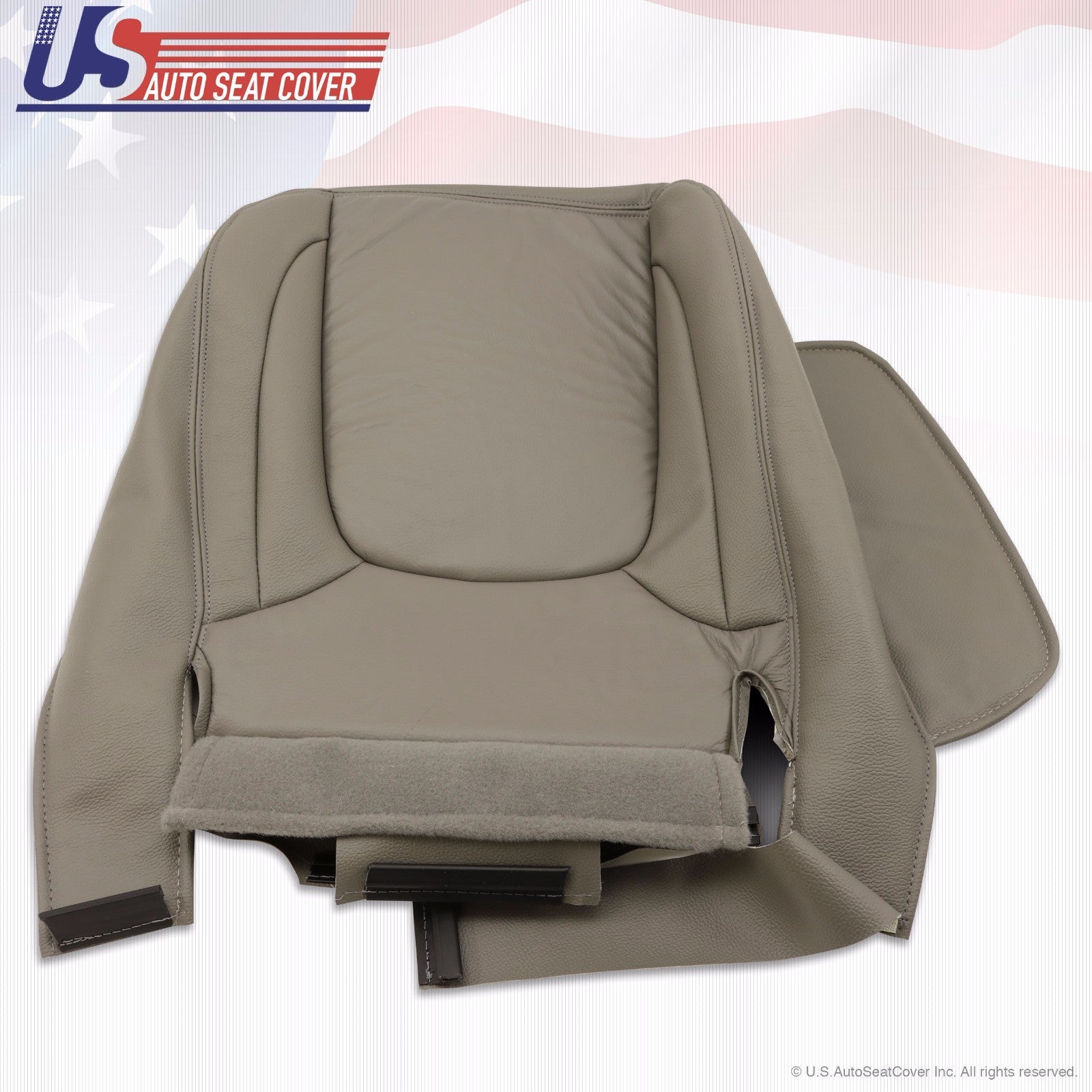 2004 2005 Fits Dodge Ram 1500 Laramie Passenger Bottom Leather Seat Cover Taupe