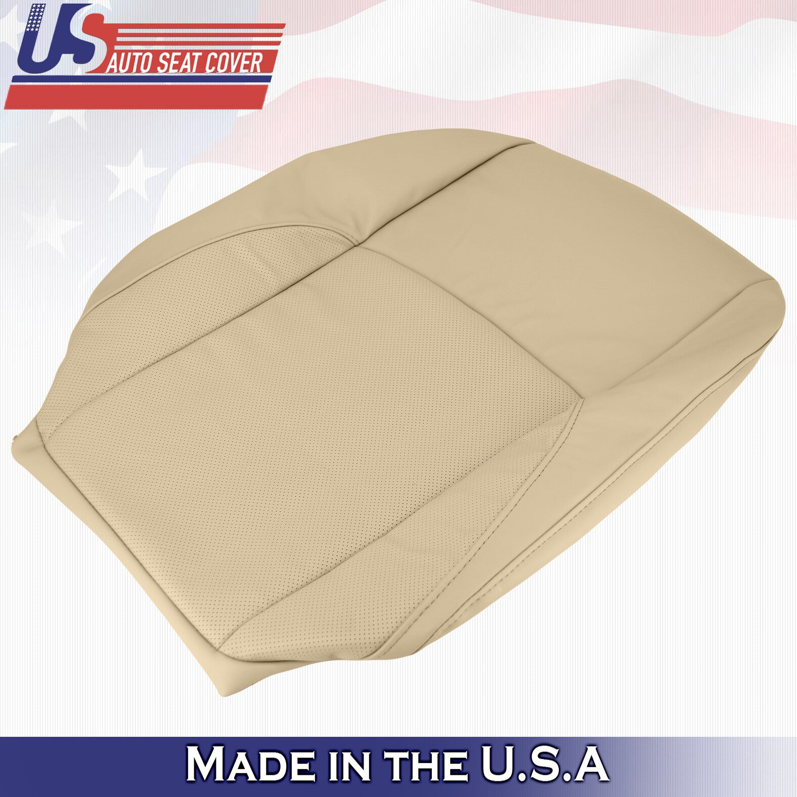 Passenger Upper Leather Seat Cover Replacement Tan Fit for Lexus ES350 2007 2008