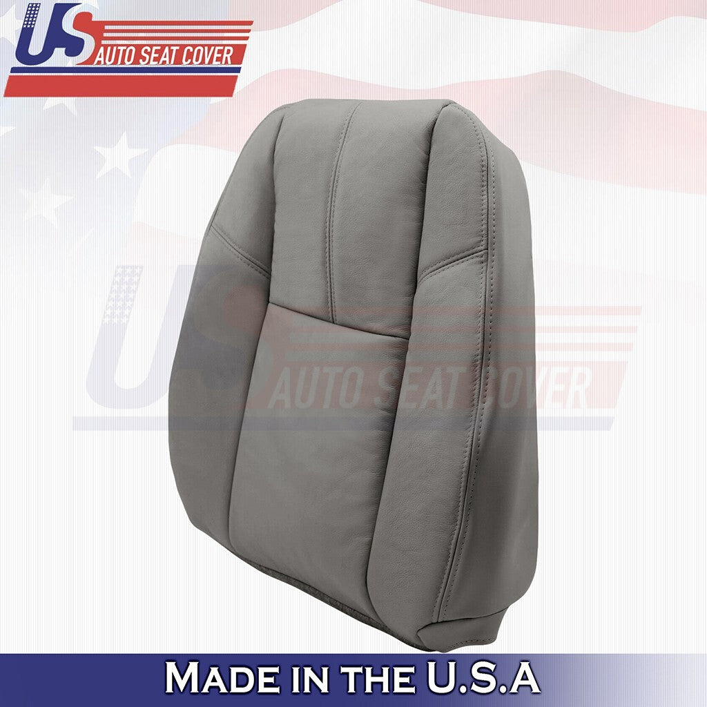 2007 to 2014 For Chevy Silverado WT Driver Top&Bottom Vinyl Seat Cover Dark Gray