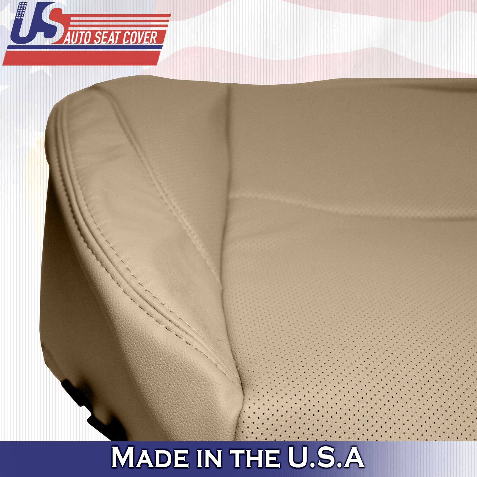 For Lexus ES350 2010 2011 2012 REAR Bench Bottom PERFORATED Leather Cover Tan
