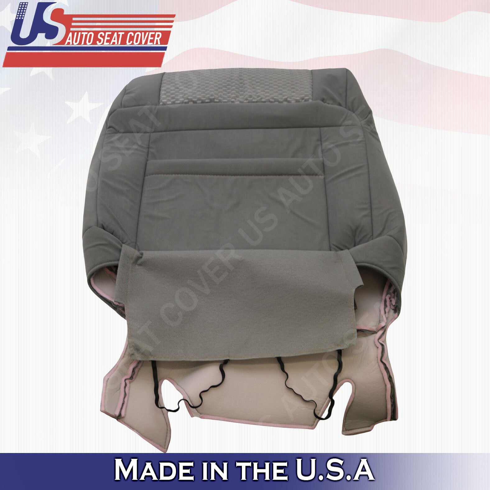 2009 For Toyota Tundra Grade SR5 Driver & Passenger Top Cloth Seat Covers Gray