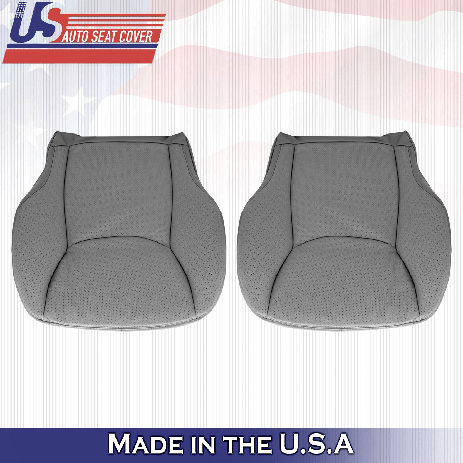 2000 to 2002 Mercedes Benz S Class Driver Passenger Bottom Leather Covers Gray