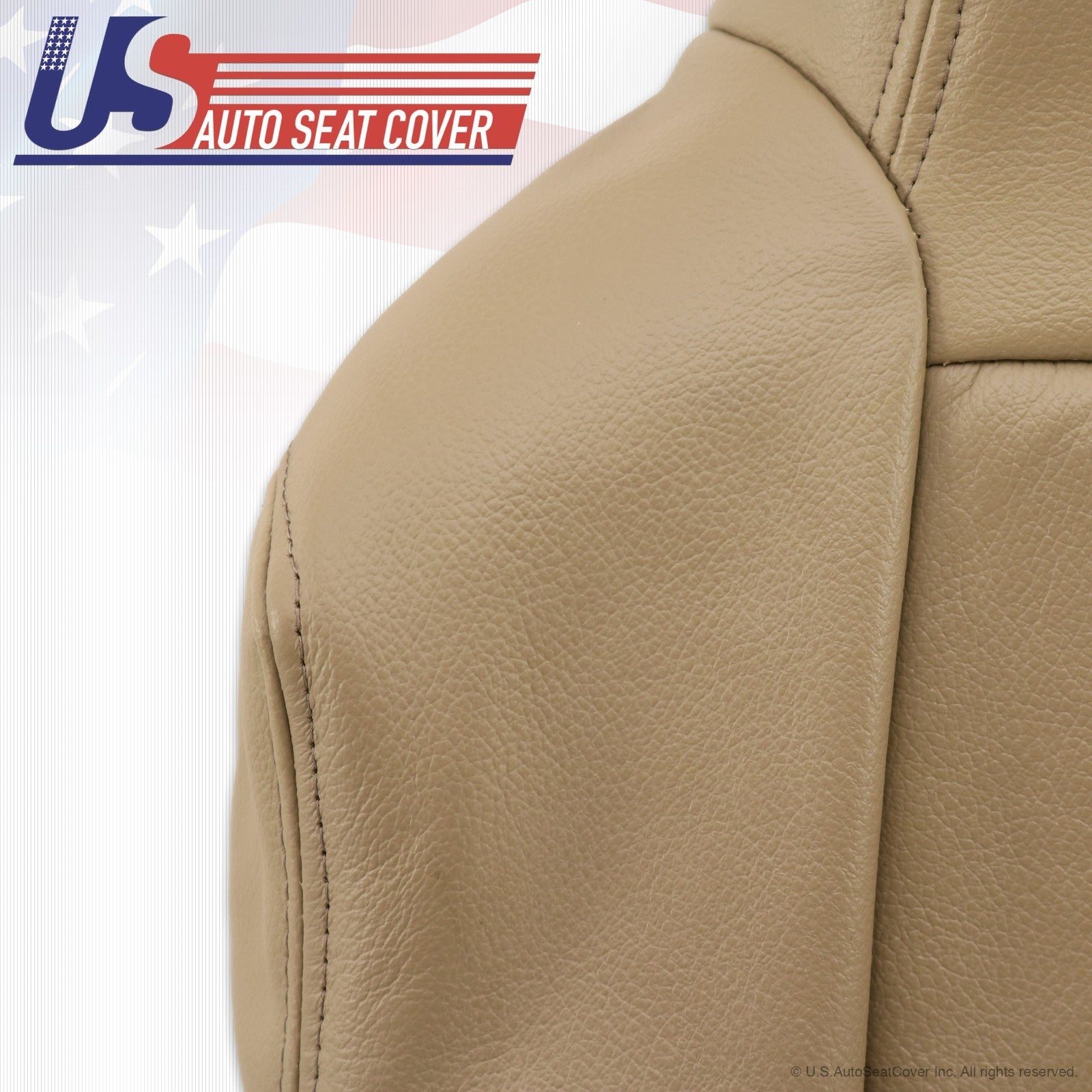 2002 2003 2004 Ford Excursion Limited Driver Lean Back Leather Seat Cover Tan
