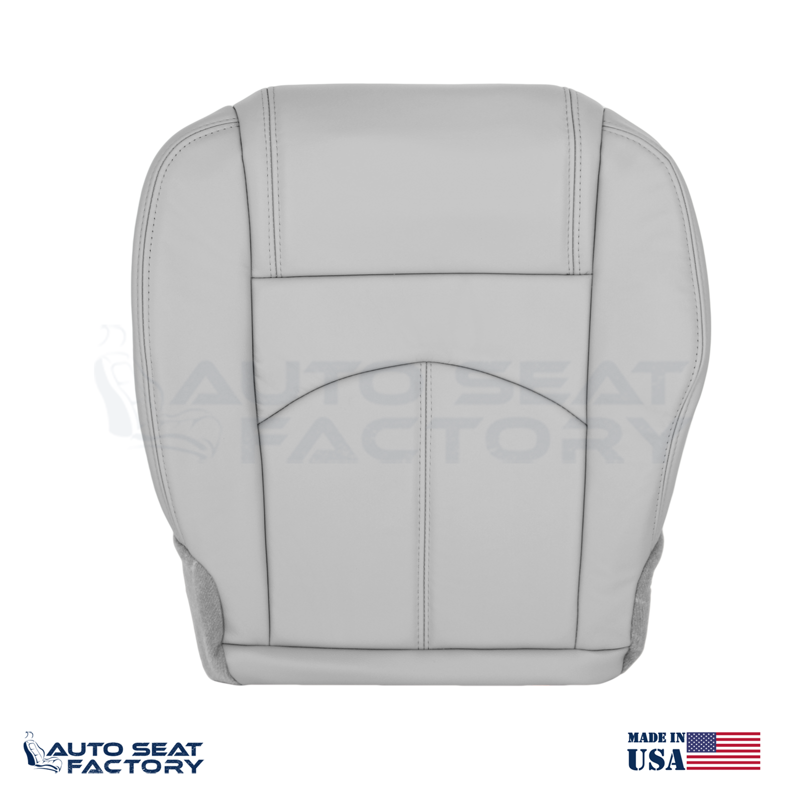 Fits 2013 - 2017 GMC Acadia Left & Right Bottom Solid Gray Vinyl Seat Covers
