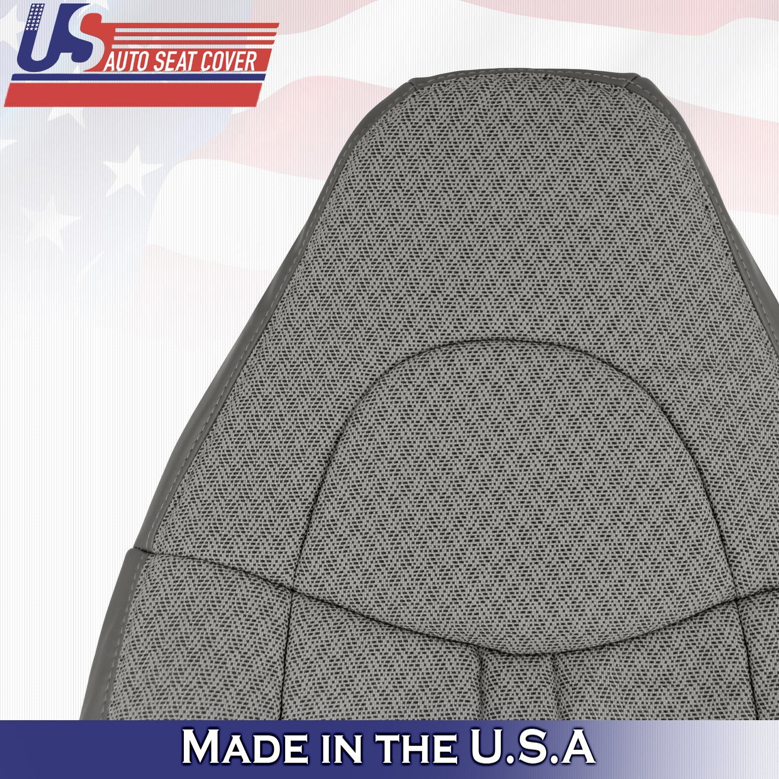 2011 2012 For Chevy Express 1500 2500 3500 Driver & Passenger Cloth Covers Gray