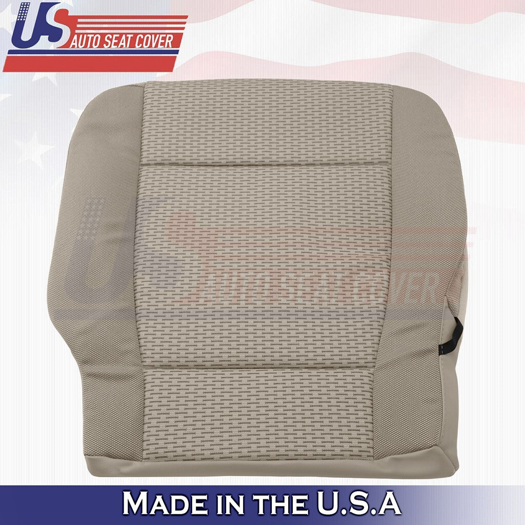 2015 to 2019 Fits Ford F150 Passenger Side Bottom & Top Cloth Seat Cover Tan