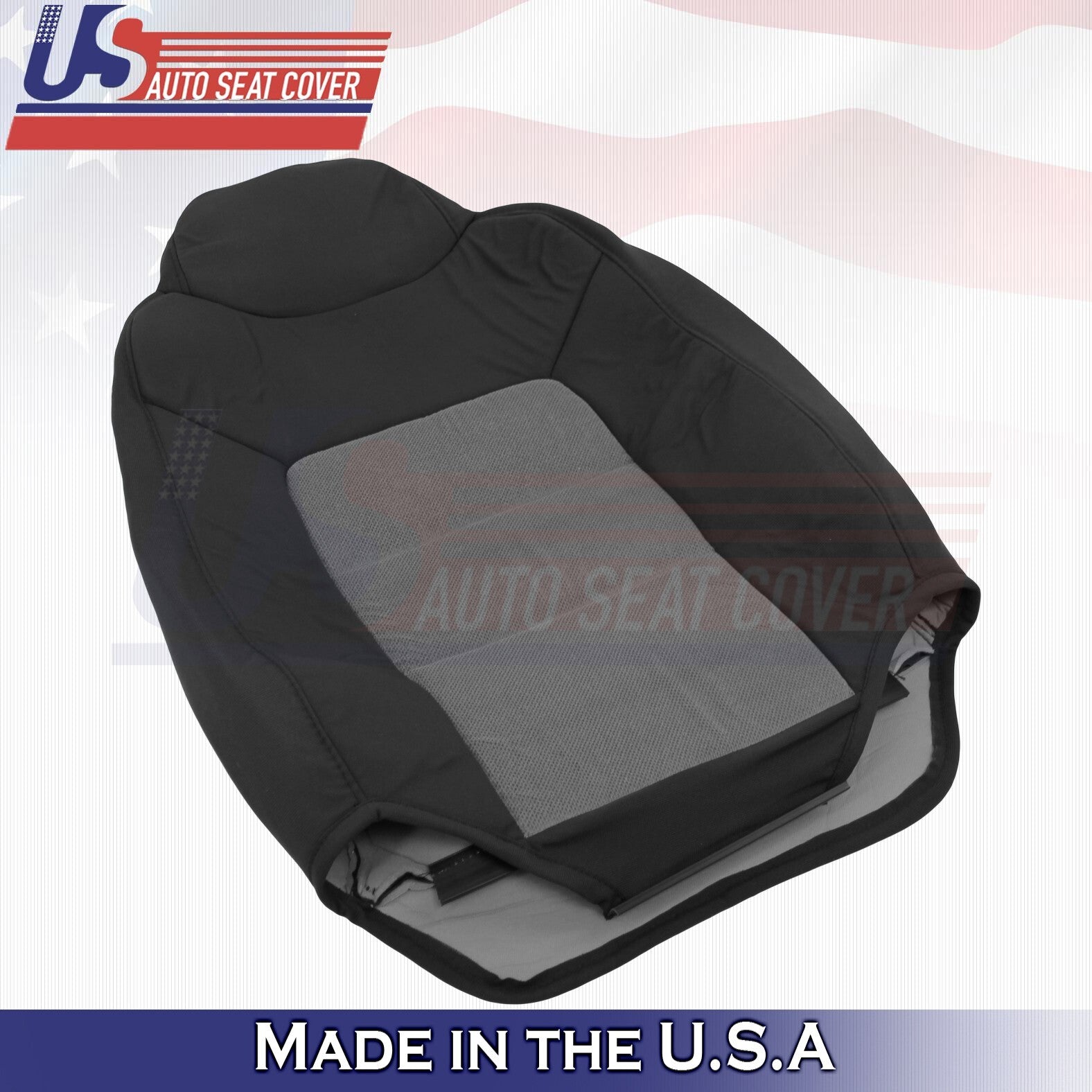 2003 to 2006 Fits Ford Expedition Driver Side Top Cloth Seat Cover 2 Tone Gray