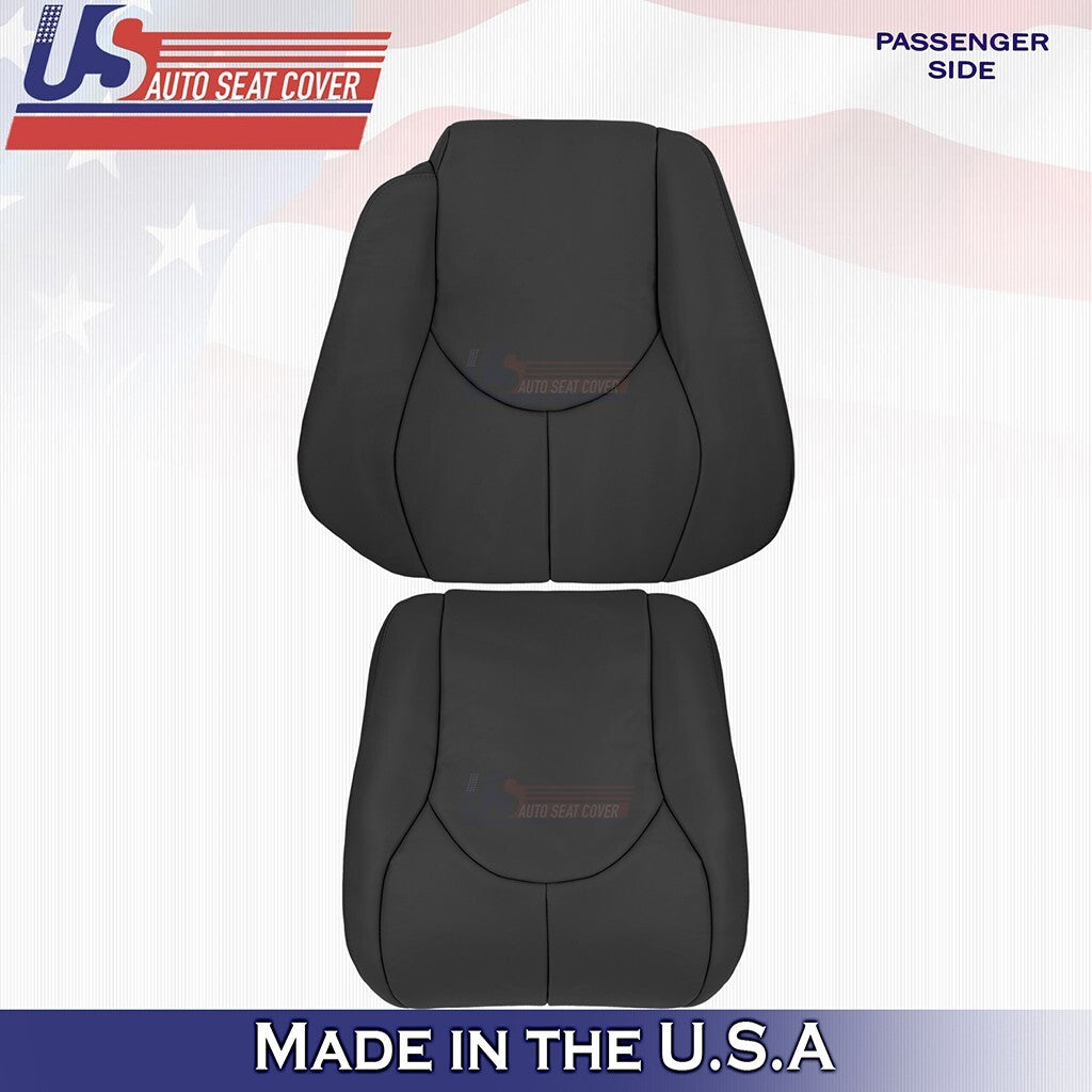 1996 to 2002 Fits Mercedes Benz SL320 Passenger Top &Bottom Leather Cover Black