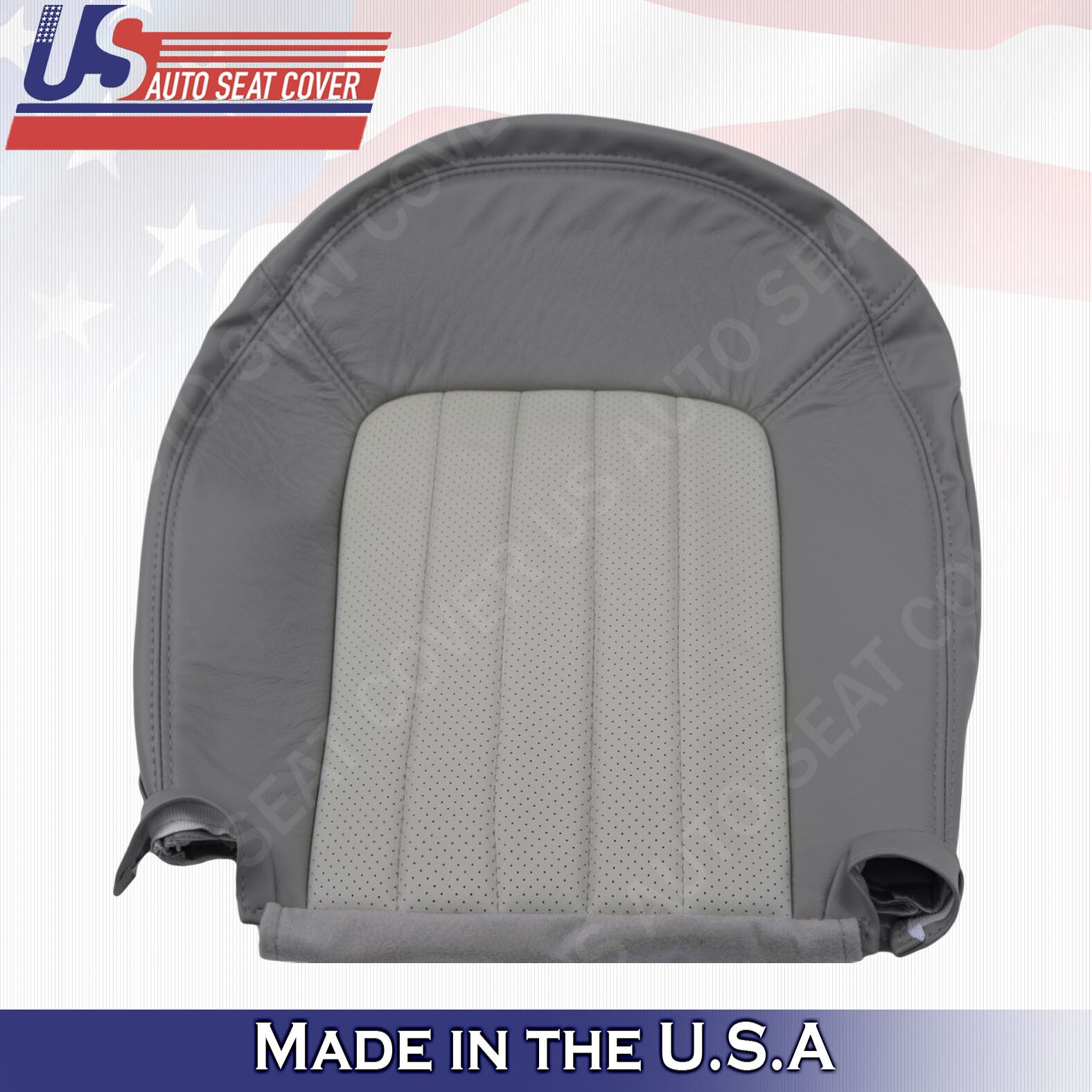 2002 2003 2004 2005 Mercury Mountaineer Driver Bottom Leather Seat Cover GRAY