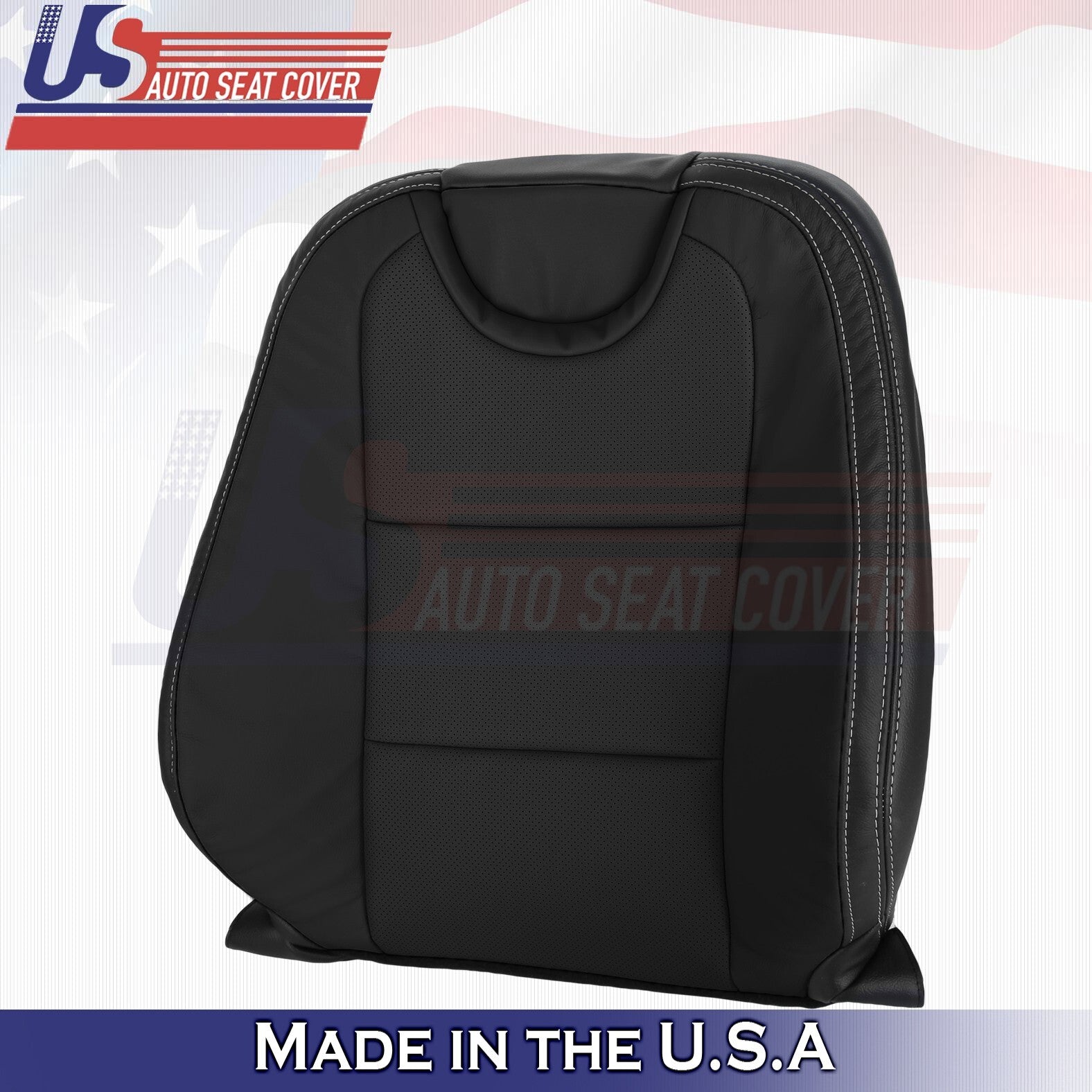 2010-2015 Fits Chevy Camaro Front Driver Side Top Perforated Leather Cover Black