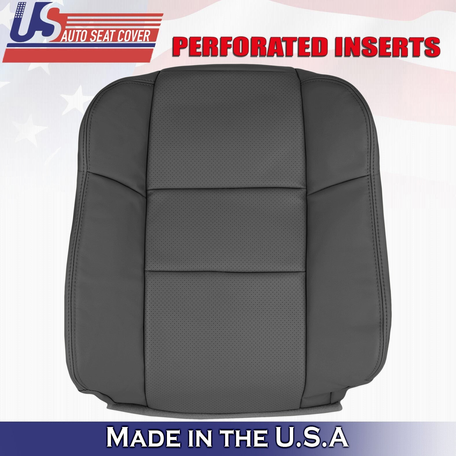 2011 2012 For Acura RDX Passenger Top & Bottom Synthetic Perf Leather Covers BLK
