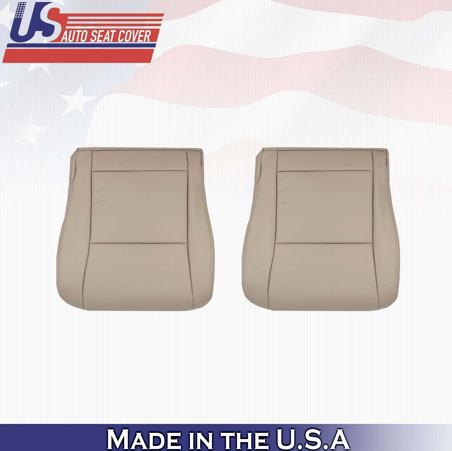 1996 For Lexus LX450 Front Driver & Passenger Bottom Leather Seat Covers Tan