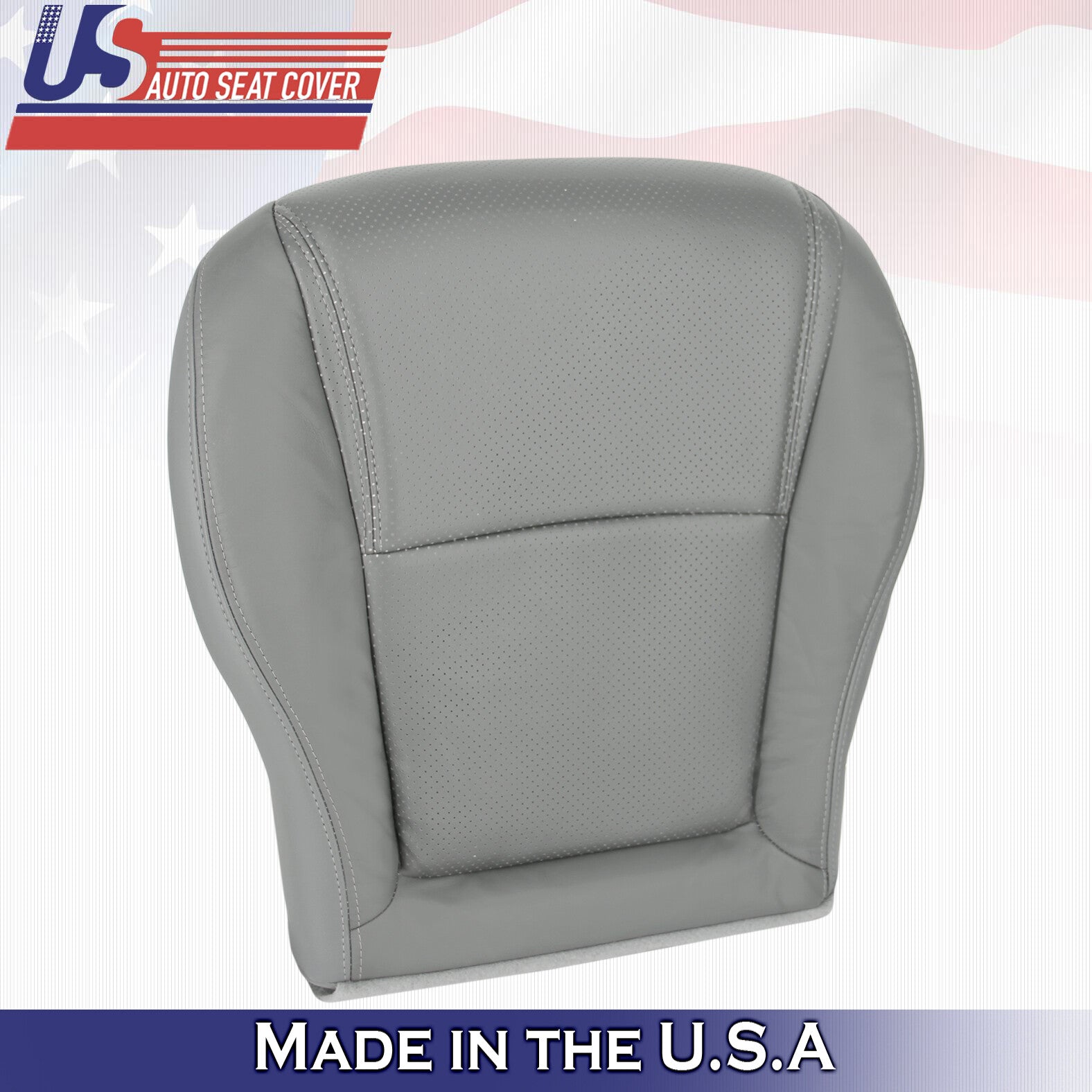 2004 For Honda Pilot Driver & Passenger 2x Bottom Perforated Leather Covers Gray