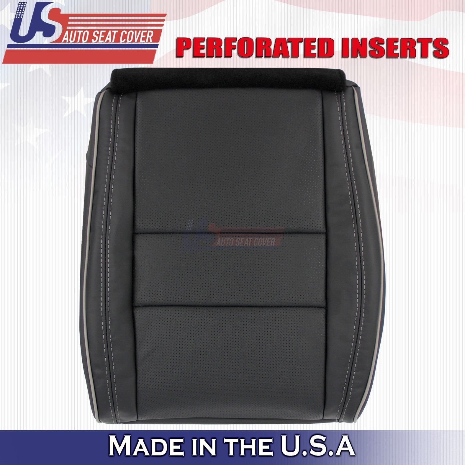 2011-2014 For Jeep Grand Cherokee Overland Left-Right Bottom Leather Cover Black