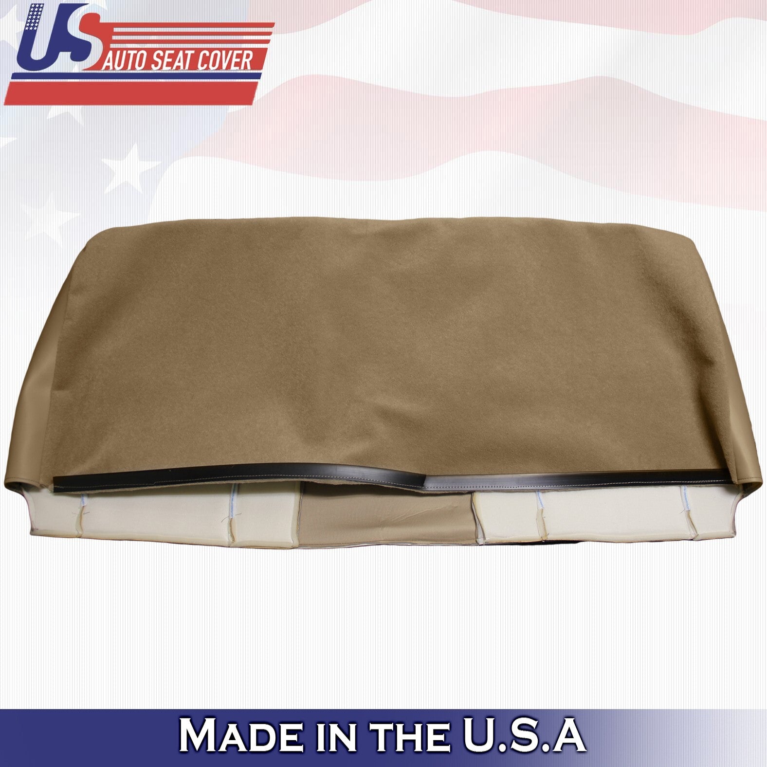 2000 For Ford F250 F350 Lariat Rear Bench Top & Bottom Leather Seat Covers Tan