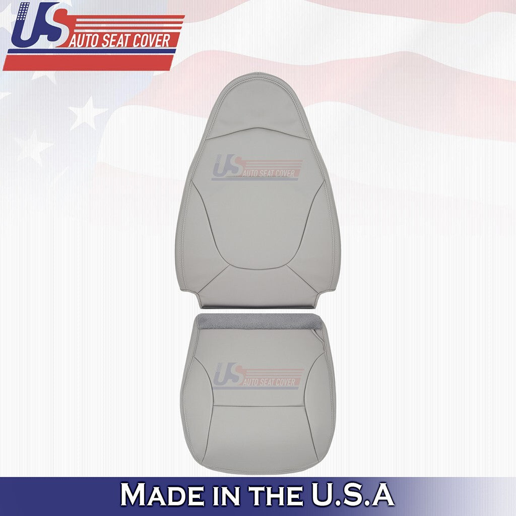 Driver Bottom & Top Leather Cover Graphite Gray For 1997 1998 Ford F150 Lariat