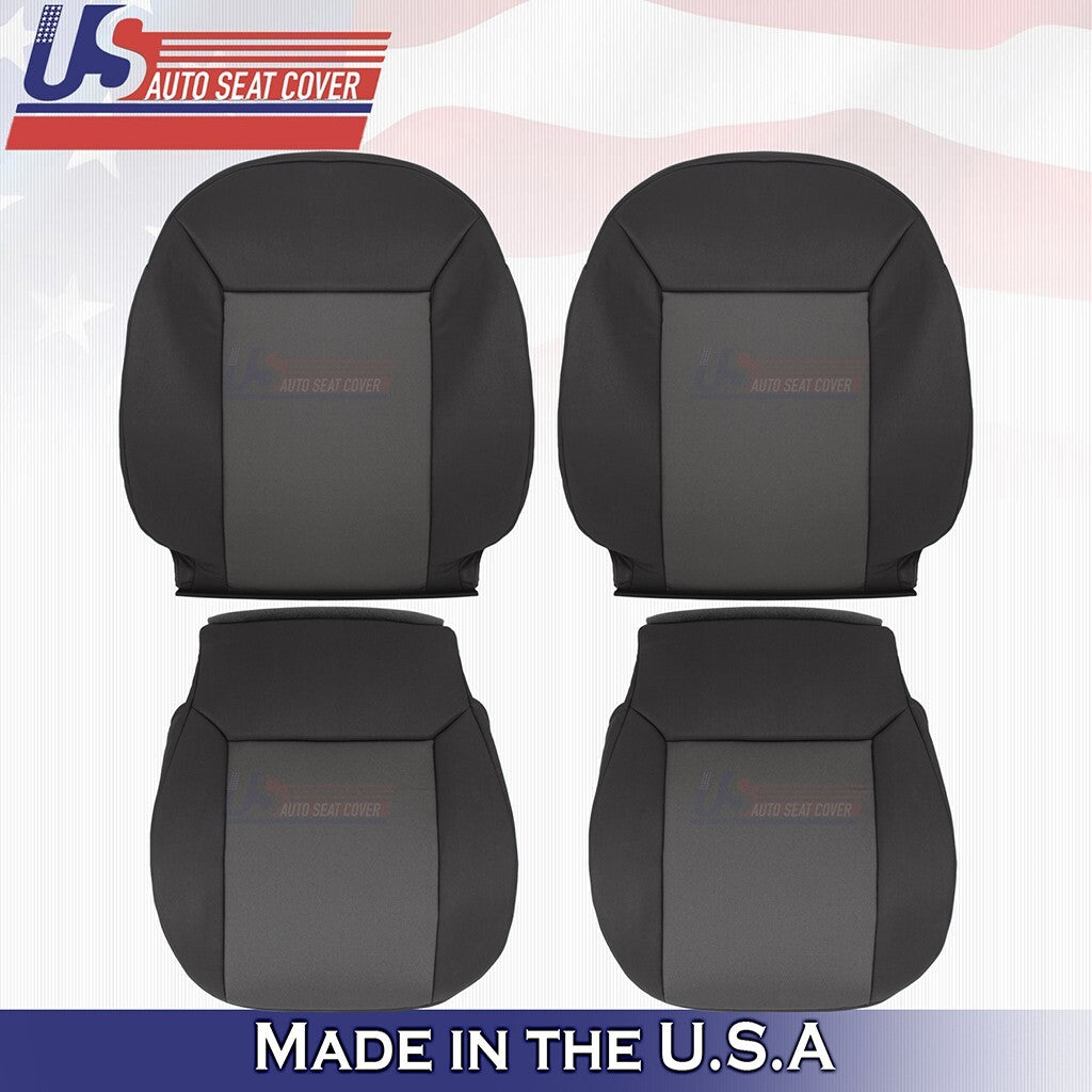 2015-2022 For Ram ProMaster City Driver Passenger Top & Bottom Cloth Cover Black