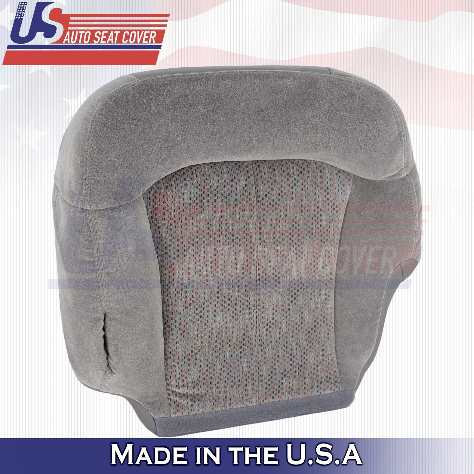 2000 2001 2002 For Chevy Tahoe Suburban Driver Top&Bottom Cloth Seat Cover Gray