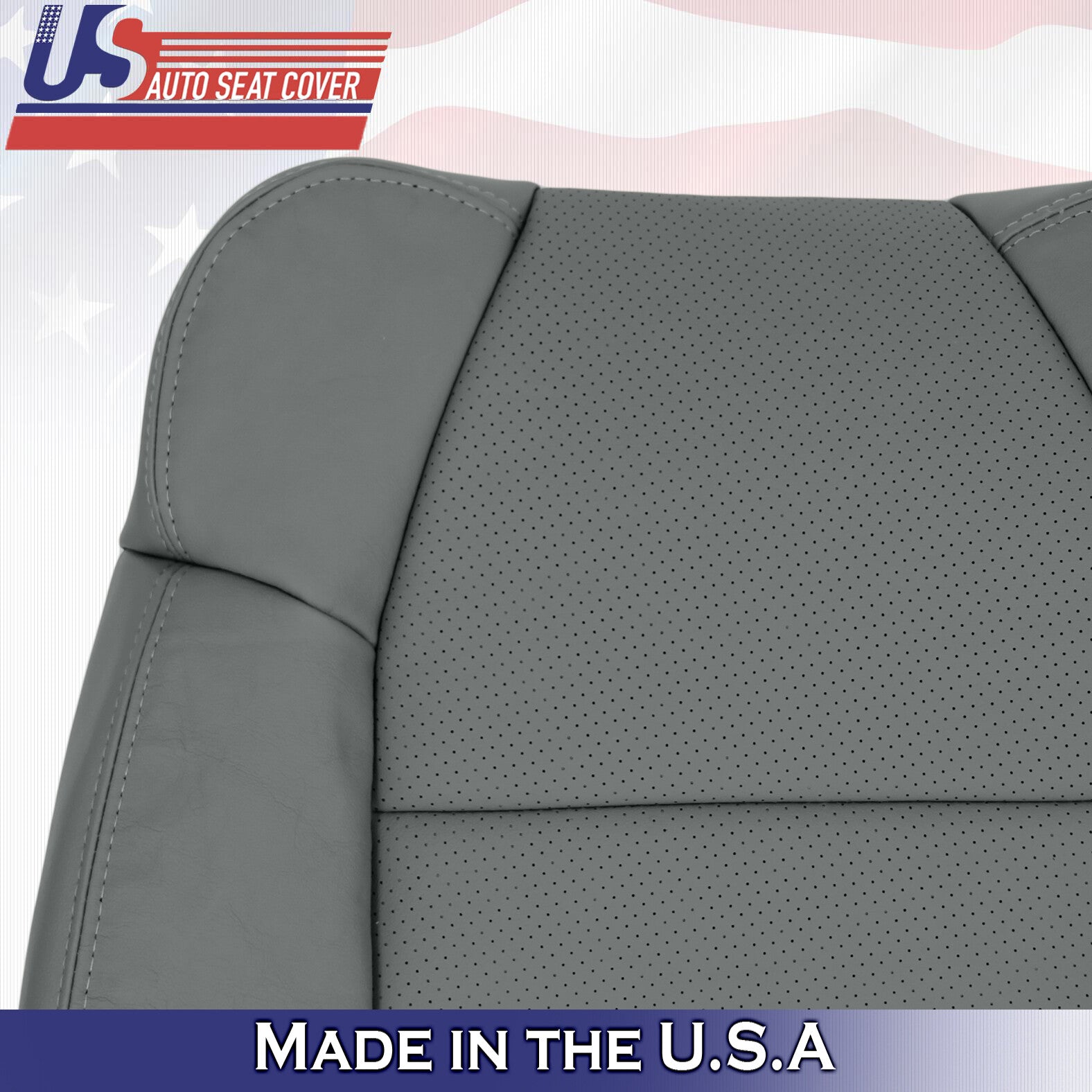 2001 For Acura MDX Driver & Passenger 2x Top Synthetic Leather Seat Covers Gray