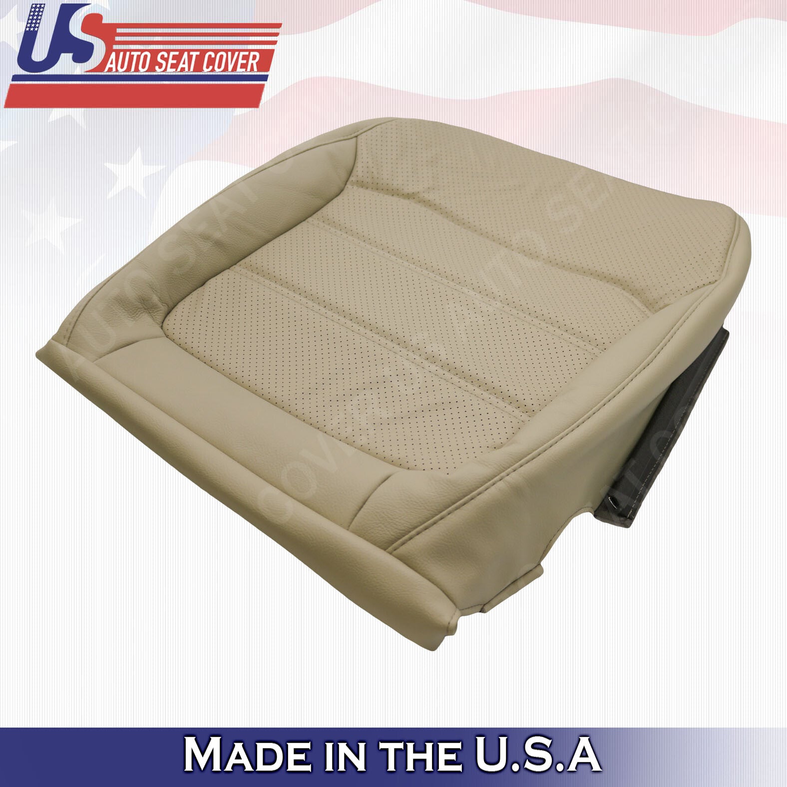 Driver- Passenger Bottom Leather Covers Tan Fits For Volkswagen Passat 2012-2020