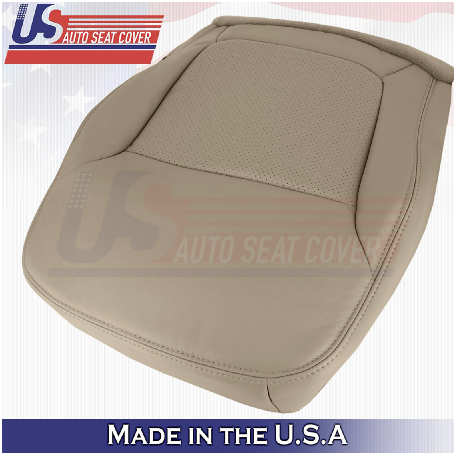 2002 2003 Fits Acura TL Type S Passenger Bottom and Top Leather Cover Tan