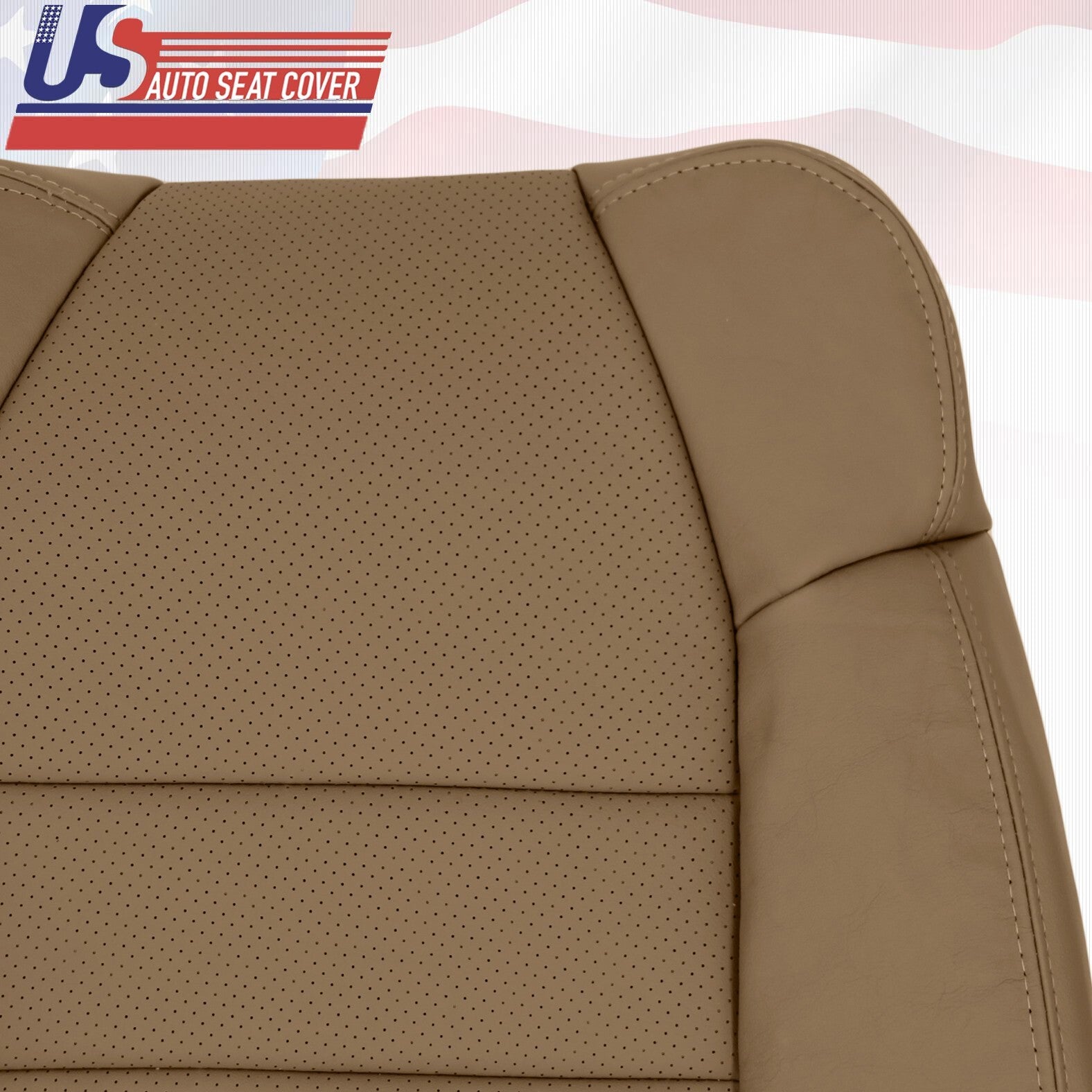 2004 2005 2006 For Acura MDX Driver & Passenger 2x Top Leather Seat Covers Tan