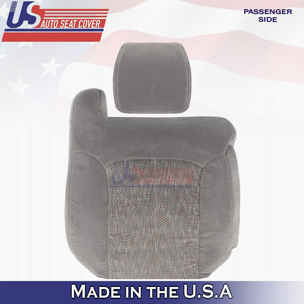 1999 to 2002 For Chevy Suburban Passenger Top/Armrest/Headrest Cloth Cover Gray