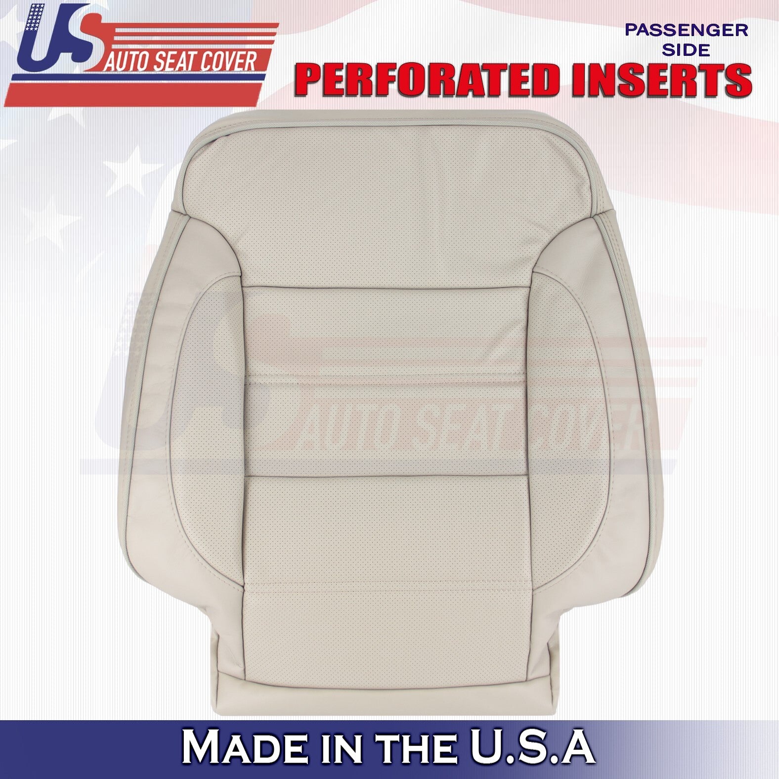 2018 For GMC Yukon Denali Driver & Passenger Top Leather Seat Covers Tan