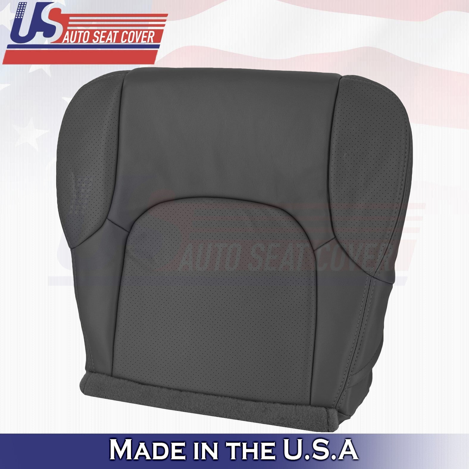 2005 to 2021 For Nissan Frontier Driver Top & Bottom Leather Seat Covers Black