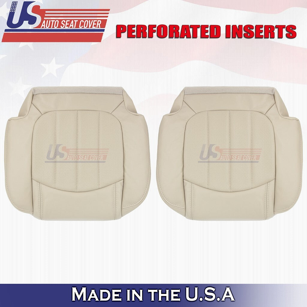 2008 to 2012 For Buick Enclave Rear Driver & Passenger Bottoms Leather Cover Tan