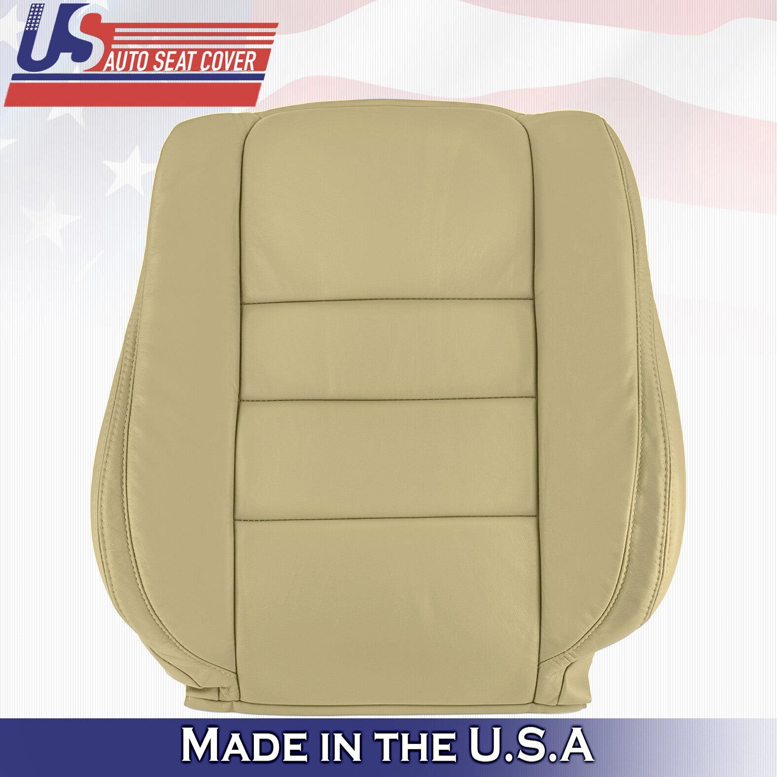 2011 2012 For Honda Accord Sedan Driver Top & Bottom Leather Seat Covers Tan