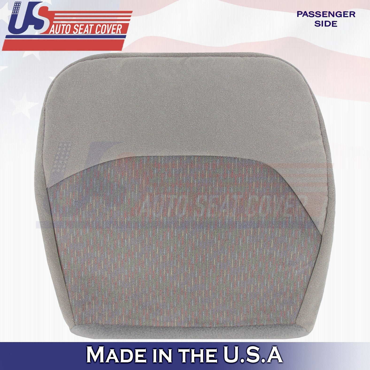1995 For Ford F150 F250 F350 XLT Passenger Top & Bottom Cloth Seat Covers Gray